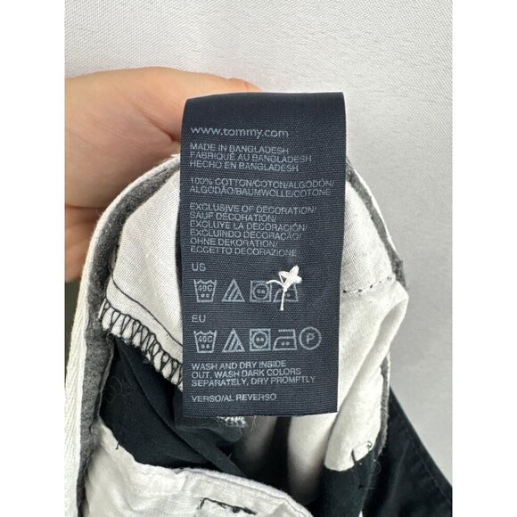 Tommy Hilfiger Womens Black Cotton Shorts Size 12 - Picture 6 of 6